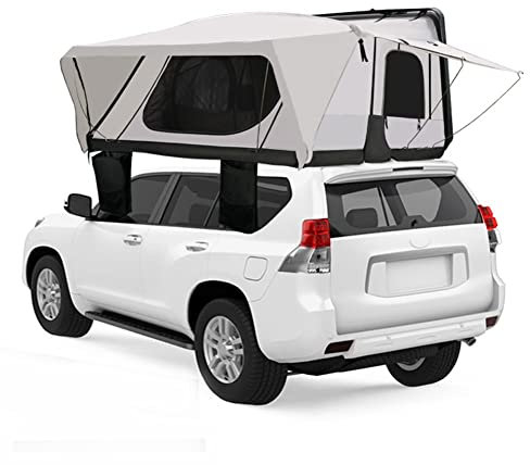 Dachzelt SUV-Zelt Dachzelt LKW SUV Camping mit Leiter Camping Wasserdichtes Oberlicht Atmungsaktiv Großzügiges Outdoor-Reise-Angelzelt für 3-4 Personen