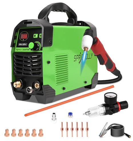 Taglio Plasma 50A, 240V, ad Alta Frequenza, IGBT Inverter per il Taglio del Metallo con Plasma, Spessore Massimo di Taglio 16 mm, CUT50 per Principianti e Fai da Te