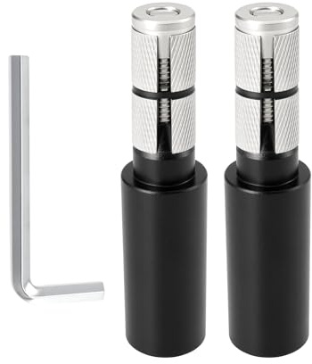 EMSea 1 Paar flache Fahrradlenkerverlängerung, Aluminiumlegierung, MTB-Fahrradlenkerend-Verlängerung, 91 x 22,2 mm, 15–20 mm, Schwarz