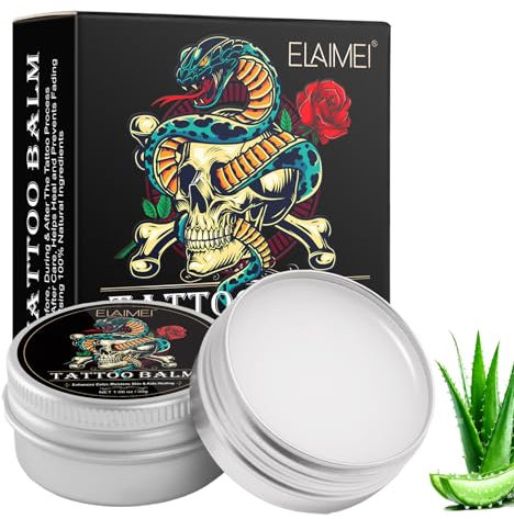 CXNXFD Tattoo Balsam, Tattoo Nachsorge Butter Balsam,Natürliche organische Tattoo-Creme, Feuchtigkeitscreme für neue und alte Tattoos, heilender Aufheller, farbverstärkend