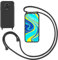 GoodcAcy Handykette Handyhülle für Xiaomi Redmi Note 9S,Smartphone Necklace Hülle mit Band Schutzhülle mit Kette zum umhängen Halskette Flüssig Silikon Case für Xiaomi Redmi Note 9 Pro,Schwarz