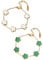 Saituo Home 2 Stücke Vierblättriges Kleeblatt Armband,Glücksarmband Damen Armbänder Set Luxuriöses Glücksarmband Friendship Bracelet,Tolle Geschenke für Frauen und Mädchen(Weiß&Grün)