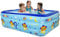 JUST FOR PARTY Inflatable Kiddie Swimming Paddling Pools for Kids,Thickened Durable Above Ground Blow Up Family Pool with Bottom Bubble Layer for Outdoor Garden Backyard Water Party (178cmX116cmX53cm)