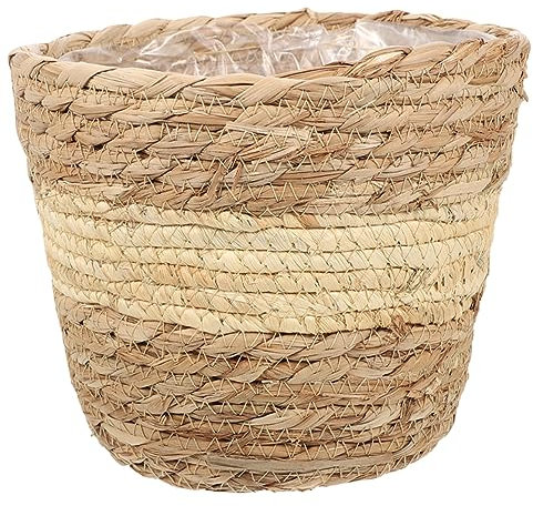 HEMOTON Panier De Fleurs en Rotin Tressé en Jonc De Mer Décoration De Jardin Pailles Maison Grands Paniers De Mariage Panier Décoratif en Osier pour Salon Magasin De Fleurs Pots De