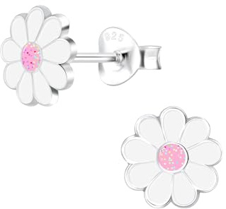 Monkimau Mädchen Ohrringe Blume | Ohrstecker aus 925 Sterling Silber | Kinderohrringe hypoallergen