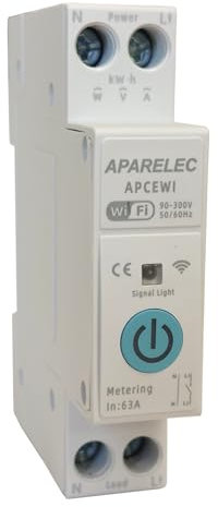 Interruptor Magnetotérmico WiFi 1P+N con Contador de Energía | 10A–63A | TUYA | Carril DIN