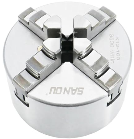WSJMWKW K12-80/100/125/160/200/250 Selbstzentrierendes Spannfutter, Vier Backen, gehärteter Stahl, for CNC-Drehmaschinen, Bohr- und Fräsmaschinen(K12-130)