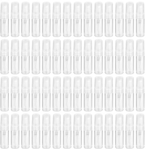 Vestamore 100 botellas de vidrio recargables, atomizadores de niebla fina de 3 ml para perfumes, aceites esenciales y muestras de viaje