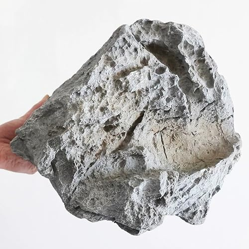 Pierre Factice Légère, Roche Artificielle de Jardin avec Texture Naturelle, Sans Entretien, pour Extérieur et Décoration Paysagère(13.7x9.8x10.2in/35x25x26cm)