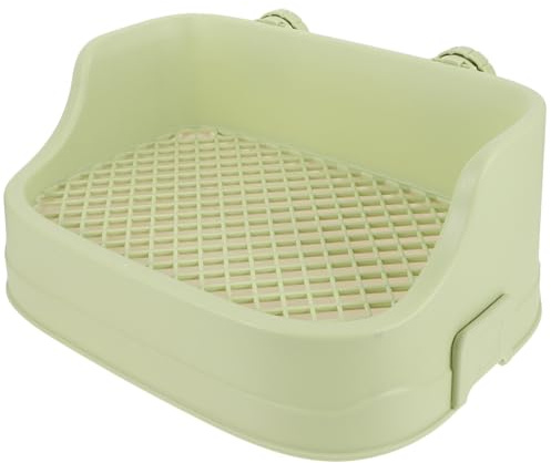 Hohopeti Kleintier Toilette Kunststoff Große Trainingsbox für Kaninchen Meerschweinchen Chinchilla Hamster und Ratten Geeignet Grün