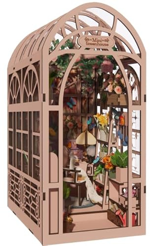 Holz Booknook - Mini-Gewächshaus