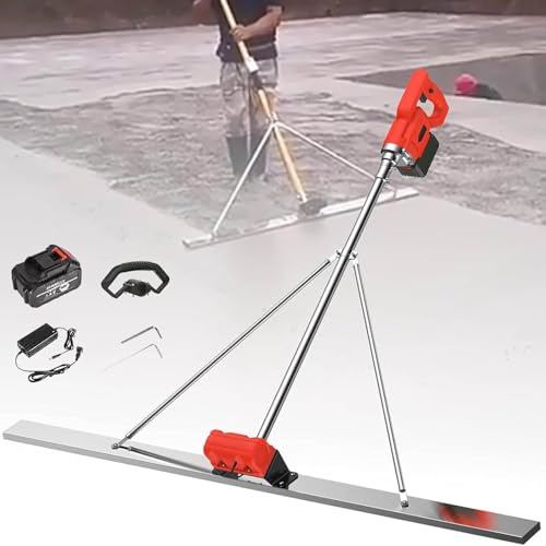 Kit Vibratoire De Chape Power Corete, Outil De Finition Corete, Règle Dameuse De Nivellement Corete Alimentée par Batterie, Machine Vibrante De Finition De Ciment De Chape éle, 1*Battery