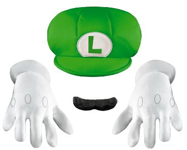 Disguise Nintendo Super Mario Brothers Luigi Child Accessory Kit, One Size Child