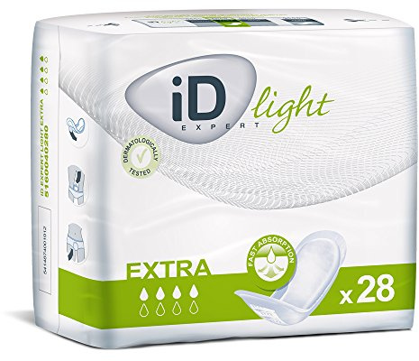 Euron Id Expert Light Extra (Formerly Euron Micro Extra Plus) Incontinence Pads (Anti Leak Cuffs) -(28 Pack) by Euron ID