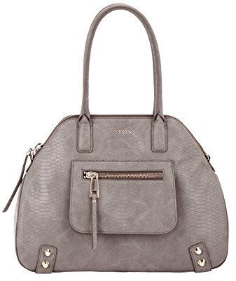 Comma (Shoes) Tasche 83.603.94.8554 Damen Henkeltaschen 32x23x12 cm (B x H x T), Grau (Tabac 9602)