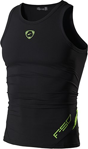 jeansian Herren Sportswear Sleeveless Sports Tank Tops LSL3306 Black S