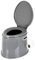 Hillington Lightweight and Portable 5L Camping Toilet with Seat, Lid, Handles and Roll Holder - Compact Waste for Indoor and Outdoor LooCaravan Picnic and Festivals (Without Cover)