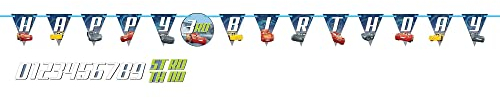 amscan 121763 Cars 3 Jumbo Letter Banner