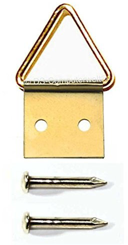 100 Stück Bilder-Klappösen – Größe: 2 (24 x 12 mm) – inkl. Nägel/Bilderhaken/Bildaufhänger/Bildhaken