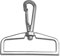 Wuuycoky Karabinerhaken mit D-Ring, 5,1 cm Innendurchmesser, silberfarben, 6 Stück