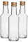 DIAH DO IT AT HOME Empty Glass Bottles 24 x 200ml (20cl) 24 bottles + 24 Gold Screw Caps (24)