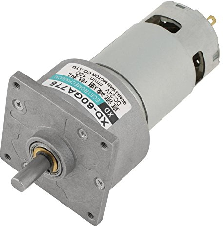 DC12V/24V 35W Mini moteur à engrenages CC à vitesse réglable en métal grand couple CW/CCW XD-GA775(24V 100rpm)