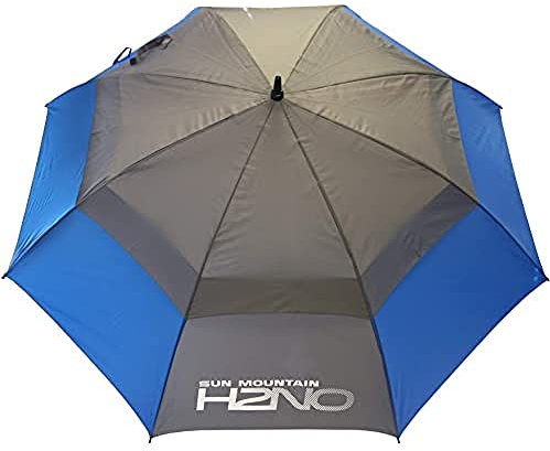 Sun Mountain H2no Regenschirm mit doppeltem Baldachin, blau/grau, 157,48 cm