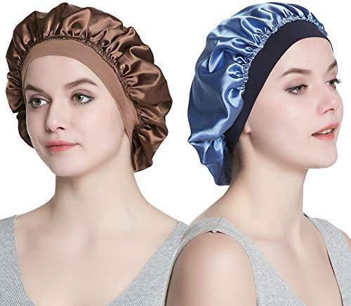 Alnorm Seidenmütze zum Schlafen Satinhaube für Loks Breathable Haar Bonnet