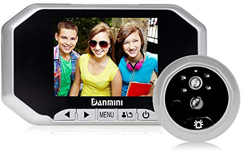 YLXD Videocitofono Video Campanello Wireless, Digitale Visualizzatore Peephole,Smart Home, Occhio di Porta Campanelli HD IR Telecamera LCD Foto Taking/Video Recording per Sicurezza Casa