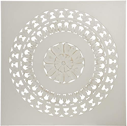 Hoff Interieur dekoratives großes Wandbild Wandornament Holz Shabby weiß im Landhausstil