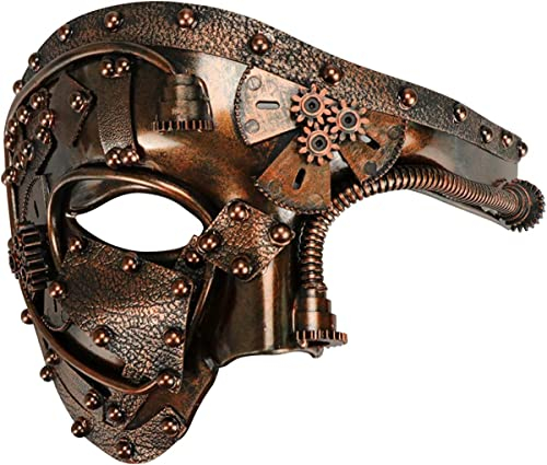Coddsmz Masque vénitien Steampunk style fantôme de l'opéra mécanique - - taille unique