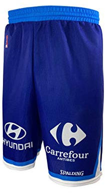 Antibes Sharks Official Outdoor Shorts 2019-2020 Basketball Unisex Kinder, Blau, FR: XS (Größe Hersteller: 14 Jahre)