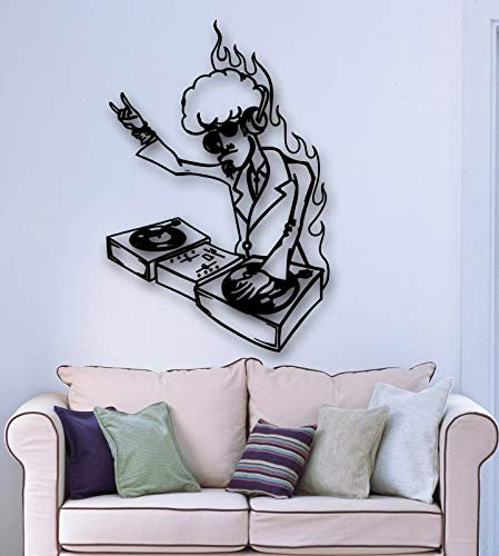 myrockshirt Wandtattoo Aufkleber Wand DJ Music Night Club Party Positiver Dekor für alle glatten Fläche