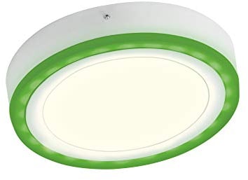 LEDVANCE Dekorative LED Wand- und Deckenleuchte, RGB-Farben sowie verschiedenste Modi einstellbar per Fernbedienung, Dimmbares Panel, 38W, Warmweiß (3000K), Rund (400mm Durchmesser), LED COLOR+WHITE