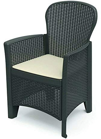 Tomiglio Gartensessel aus Kunststoff in Rattan-Optik