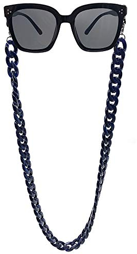 DECKER Brillenkette aus Acryl, Sonnenbrillenhalter, trendig, modisch, für Damen, dunkelblau