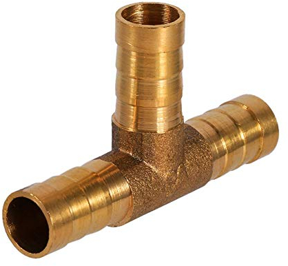 10mm t stück messing,Duokon T-Stück 3-Wege-Schlauchverbinder 3-Wege-Schlauchverbinder ，Messing-T-Stück 3-Wege-Kraftstoffschlauchverbinder-Anschluss für Druckluft-Öl-Gasleitung(10mm)