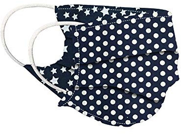 AmyGline 2er Pack Set Unisex-Mundschutz Wendbar Mund-und-Nasenschutz mit Motiv,Doppelseitiges Muster,Waschbar,Baumwolle,Atmungsaktiv (2 Stücke, B)