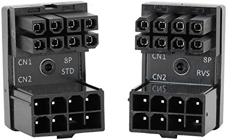 Annadue ATX Netzadapter für Desktops Grafikkarte (8PIN Vorwärtsadapter + 8PIN Rückwärtsadapter), Grafikkarte ATX 8Pin auf 180 Grad Power Computerzubehör.