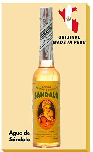 Agua de Sandalo (Sandelholz) 221ml Spirit Florida Water - original Murray & Lanman aus Peru, für Mann und Frau. Ein Cologne-Duft: warm, samtig, holzig, balsamisch, weich. Verscheidene Düfte.