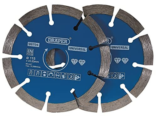 Draper 99794 Segmented Diamond Blade Twin Pack (115mm)