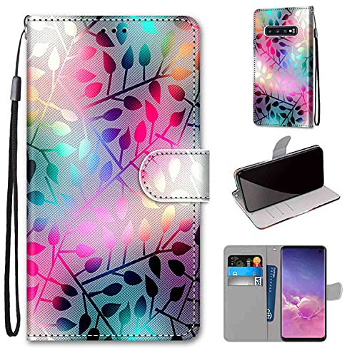 TOMYOU Hülle für Samsung Galaxy S10, Stoßfestes Flip-Holster, Premium Leder PU Handyhülle, Flip Case Wallet mit [Magnetic Closure] für Samsung Galaxy S10