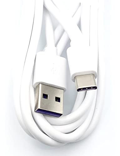 USB Cable Charger for Samsung S21 5G S20 S10 S9 S8 + Plus Ultra Zflip Zfold Tab Note USB To Type C 1 Meter, White