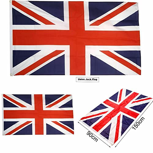 Large Union Jack Flag 5ft x 3ft UK United Kingdom Queen Great Britain Jubilee Party Olympics Sport Decoration
