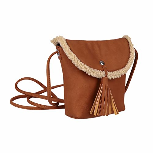 Denim TOM TAILOR - Ida Teddy, Damen, Umhängetasche, S, Braun, 17x6,5x16,5 cm