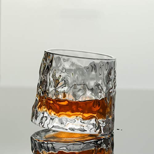 QINGGANGLING999 Verre A Eau Deux Types de Verre Cristal Verre personnalisé gaufrée Whisky, Verre de Cocktail, Convient aux Scotch Bourbon/Boisson/jus Gobelets à Eau (Size : Small)