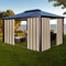 XUIAQZW Outdoor Vorhang Wetterfest mit Ösen Oben und Unten 250x150(BxH) cm Terrasse Vorhänge Outdoor Gardinen Wasserdicht Sonnenschutz & Windschutz Balkon Vorhang Blickdicht Ösenschal