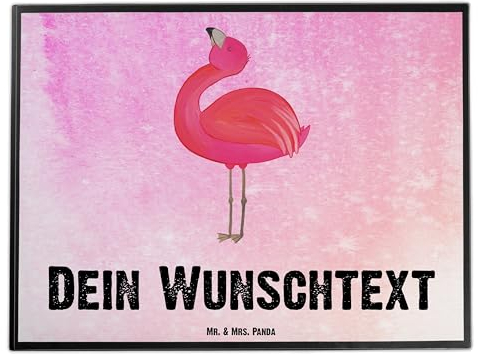 Mr. & Mrs. Panda Schreibtischauflage selbst gestalten Flamingo Stolz - Personalisierte Geschenke, Schreibtischunterlage, Tischunterlage, Mama, Freundin, Schreibunterlage, personalisiert, Beste