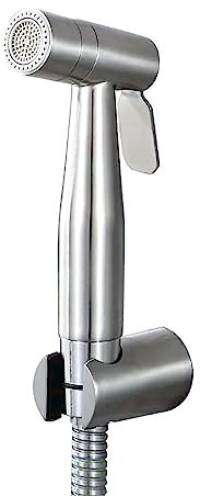 SWHC Bidet Portatile Kit Doccetta, Doccino per Bidet per Lavabo o WC, Doccetta per Bidet Acciaio Inossidabile, 2 Funzioni Rubinetto Bidet con Tubo Doccia e Supporto Doccetta