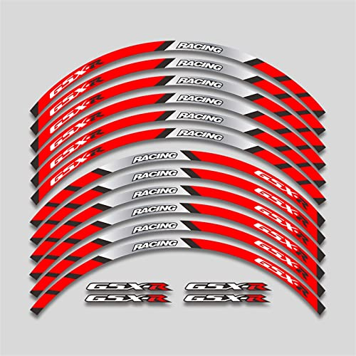 ZAPORA Roller wasserdichte Radaufkleber Für Motorradreifen Für Suzuki GSXR 250 400 600 750 1000 GSXR600 750 GSXR Streifenaufkleber Randaufkleber (Color : 9)